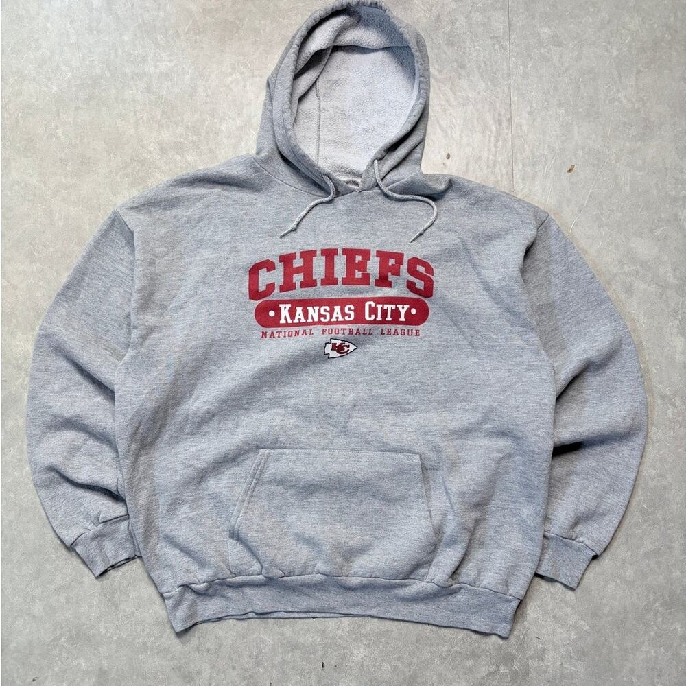 2000s Vintage Kansas City Chiefs NFL Grey Hoodie -XL